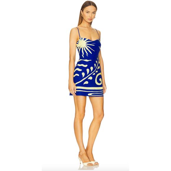 Cala de la Cruz Lucca Dress in Malibu Azul Size M - Picture 2 of 9